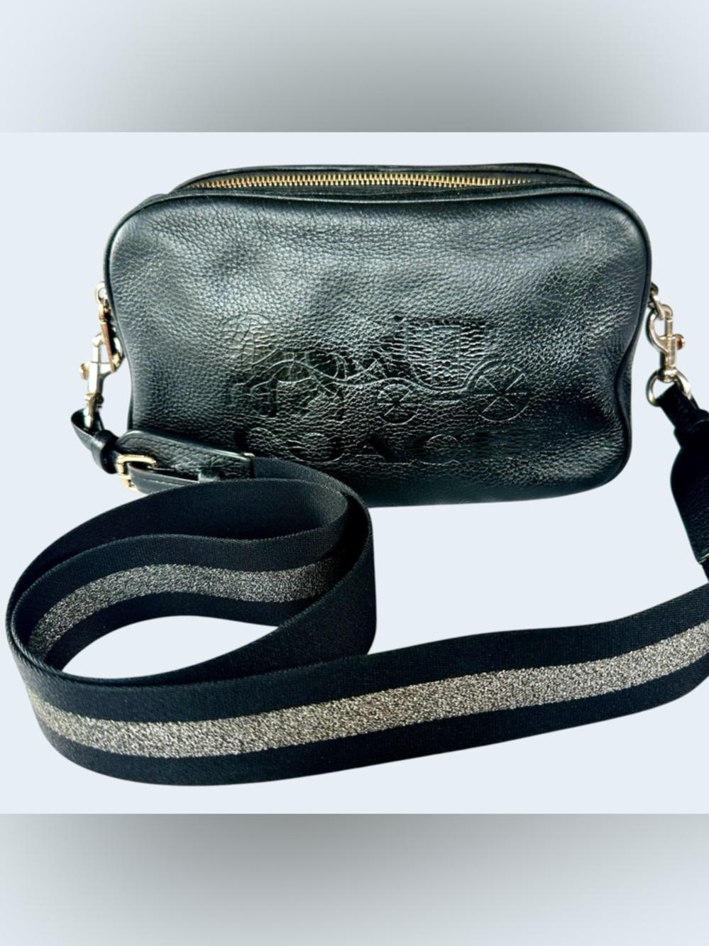 Coach Black Pebbled Leather Jes Crossbody Bag - Picture 5 of 16